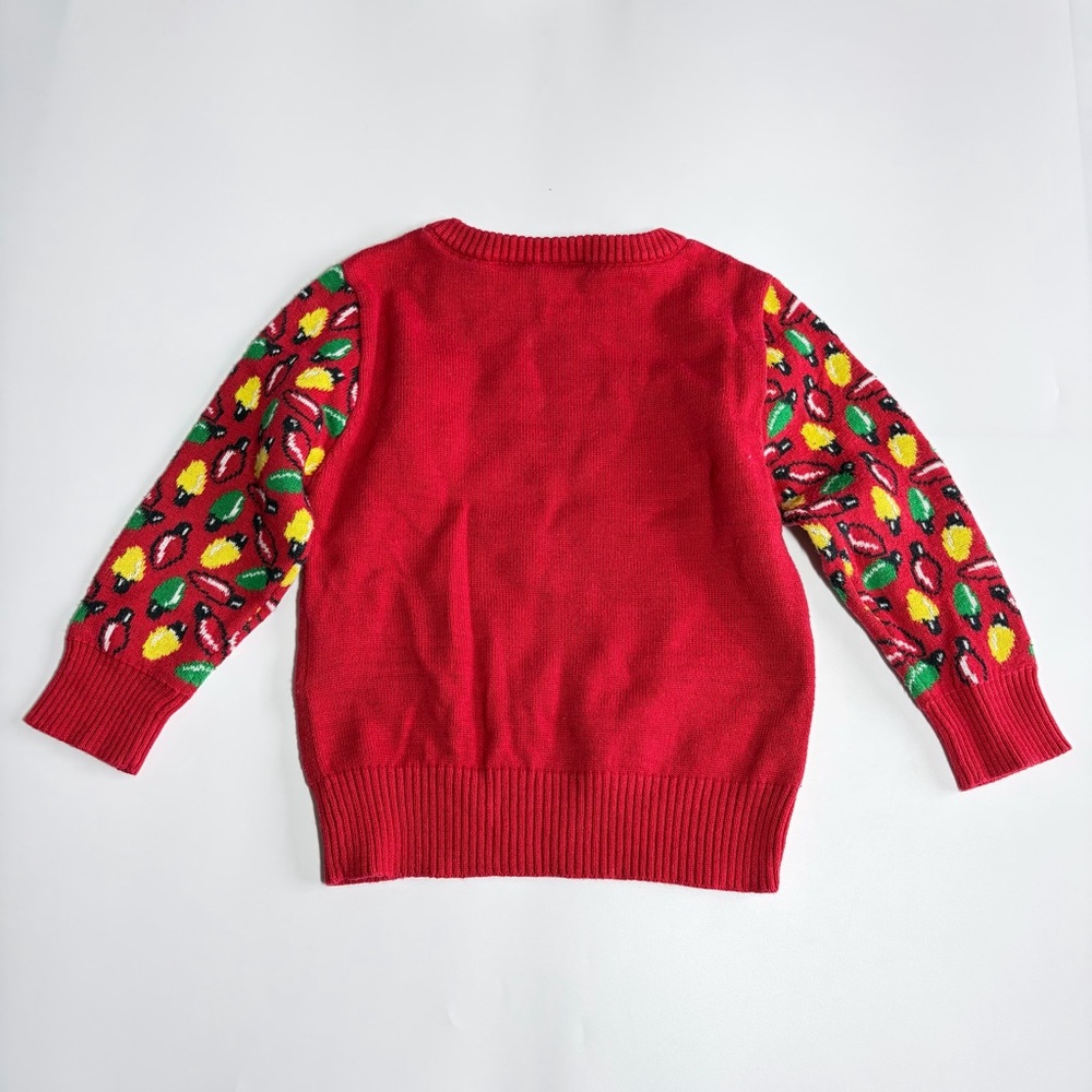 Peanuts Snoopy Baby Christmas Sweater Size 6-9 Months Red Holiday Lights Knit - Picture 7 of 7